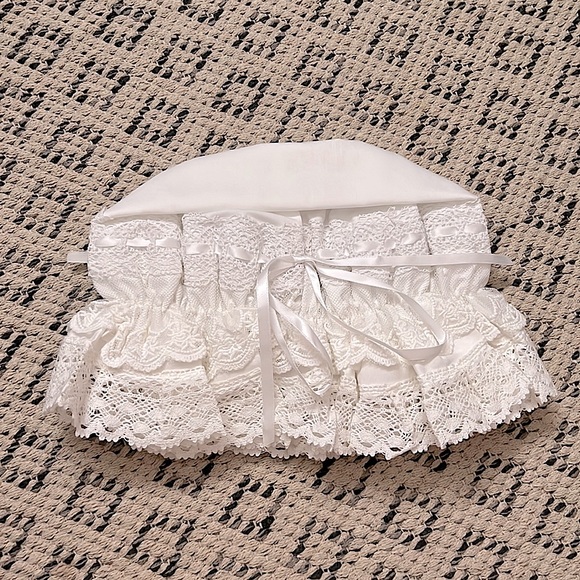 Sold Out - NWOT Rococo Classic Lolita Double Layered Lace Bonnet White - Picture 5 of 5